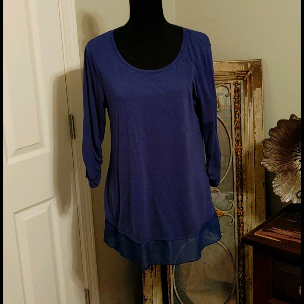 Style & Co. Blue Long Sleeve shirt
